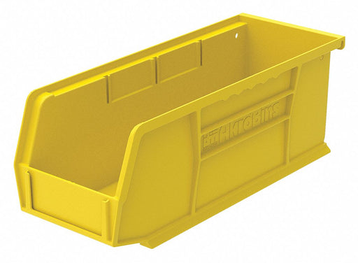 F8685 Hang and Stack Bin Yellow Plastic 4 in