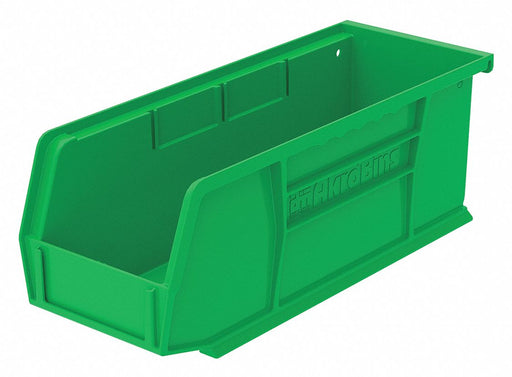 F8685 Hang and Stack Bin Green Plastic 4 in