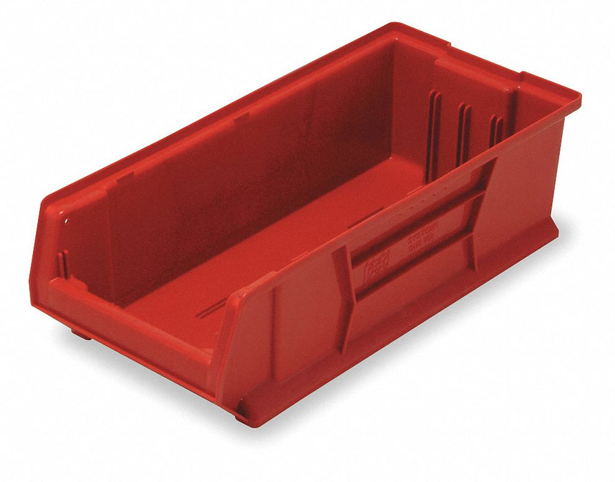 F8433 Bin Red Polypropylene 7 in