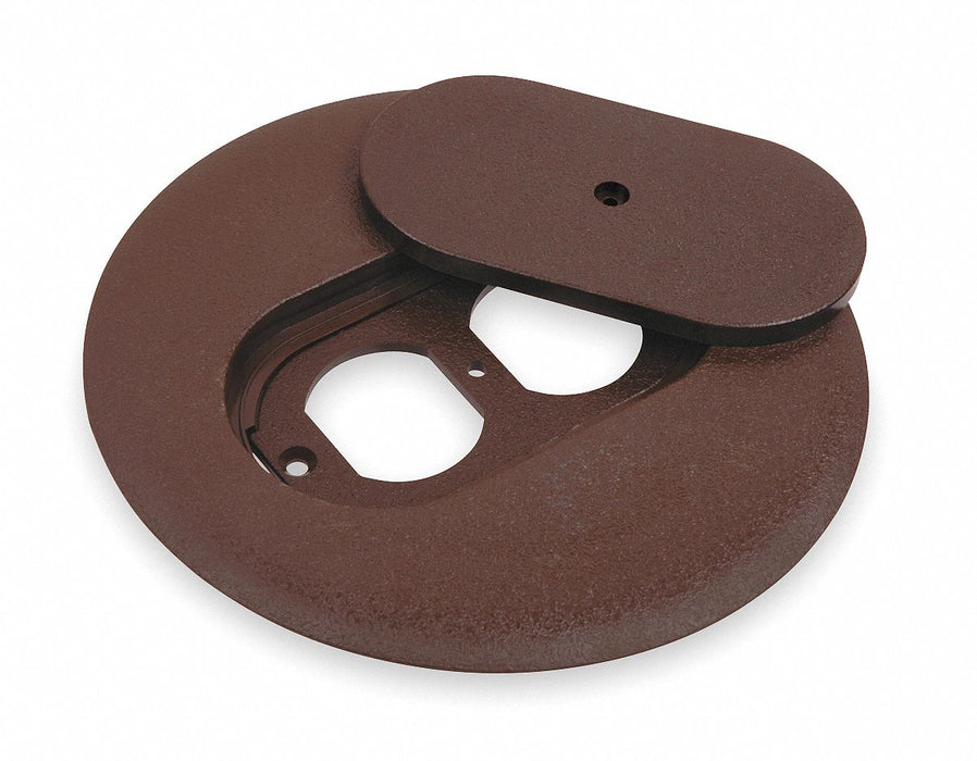 Floor Box Cover Round 6 in Brown