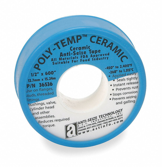 Anti-Seize Tape 1/2 W Off-White