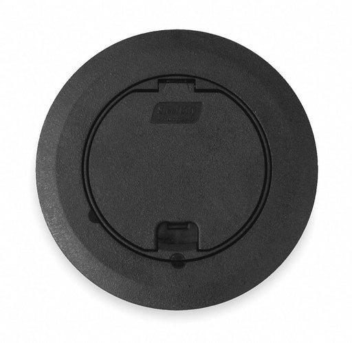 Floor Box Cover Round 6-3/4 in Black