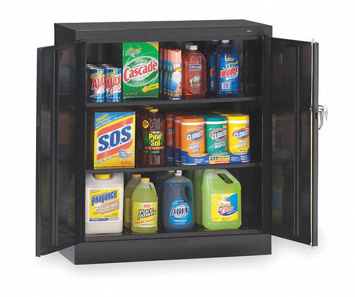 Storage Cabinet 42 x36 x18 Black 2Shlv