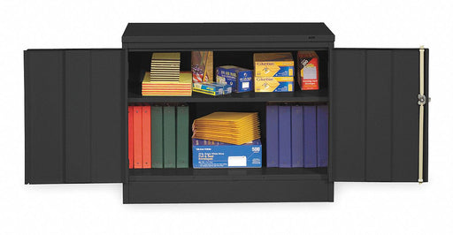 Storage Cabinet 30 x36 x18 Black 2Shlv