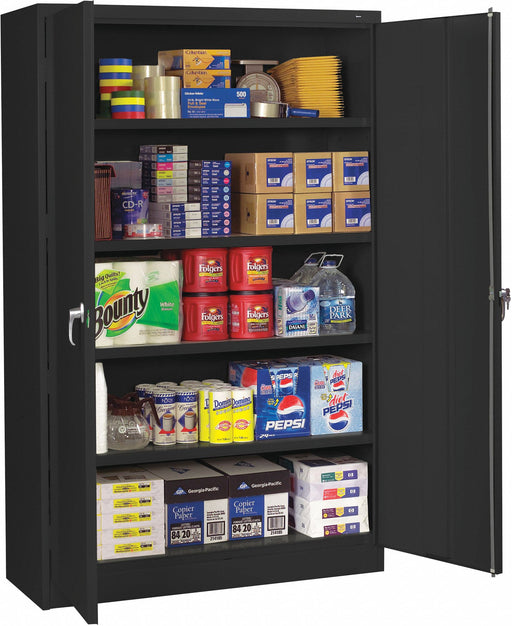 Storage Cabinet 78 x48 x24 Black 4Shlv
