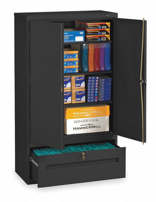 Lateral File Drawer Cabinet 3 Shelf Blk