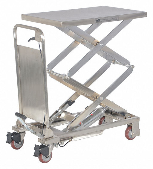 Scissor Lift Cart 220 lb SS Fixed
