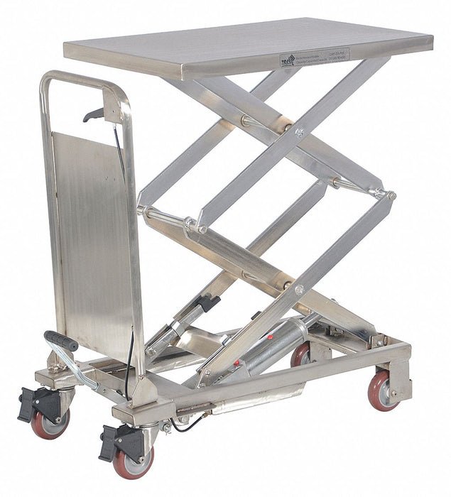 Scissor Lift Cart 220 lb SS Fixed
