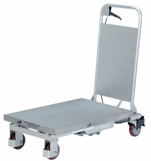 Scissor Lift Cart 400 lb SS Fixed