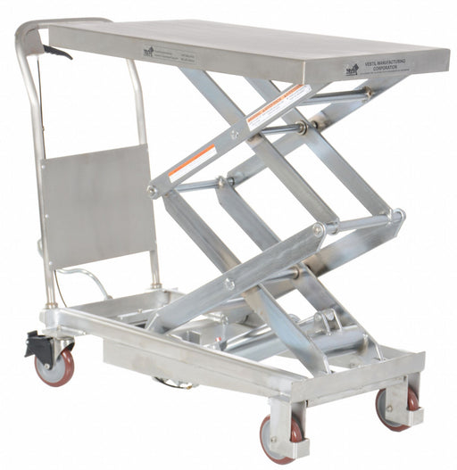 Scissor Lift Cart 800 lb SS Fixed