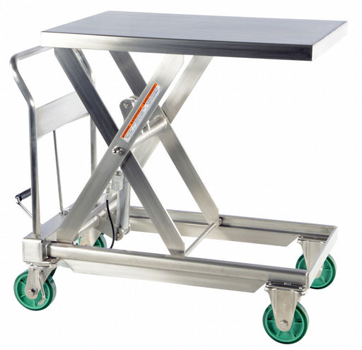 Scissor Lift Cart 1100 lb SS Fixed