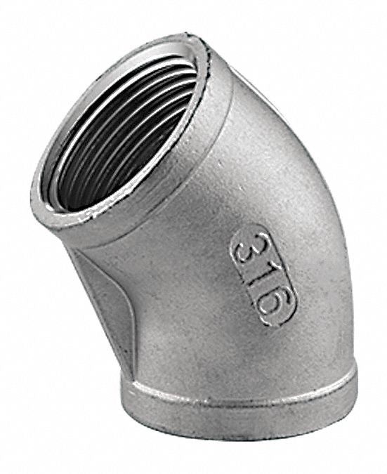 45 Elbow 304 SS 1/4 in FNPT Class 150