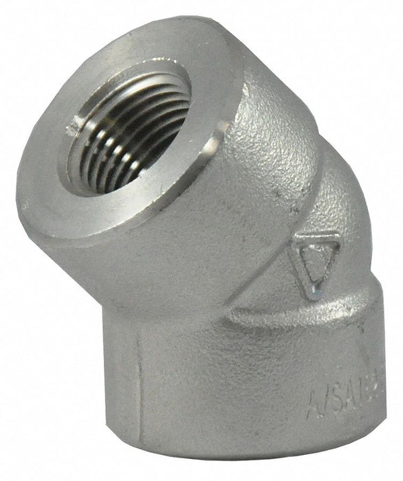 45 Elbow 304 SS 3/4 in FNPT Class 3000