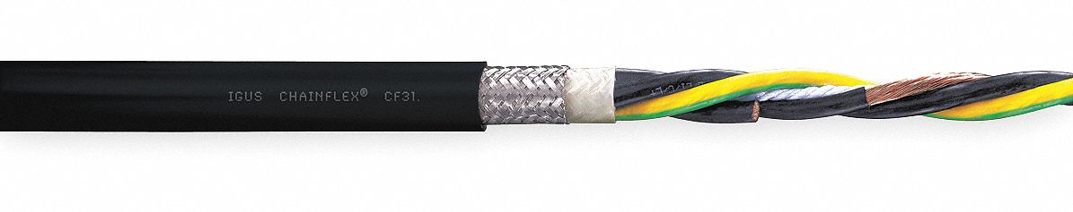Motor Cable 6 AWG Black PVC 100 ft