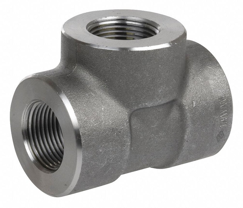 Tee 316 SS 1/2 in Pipe Size Female NPT