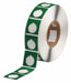 Pre-Cut Label Stock Roll Green Gloss