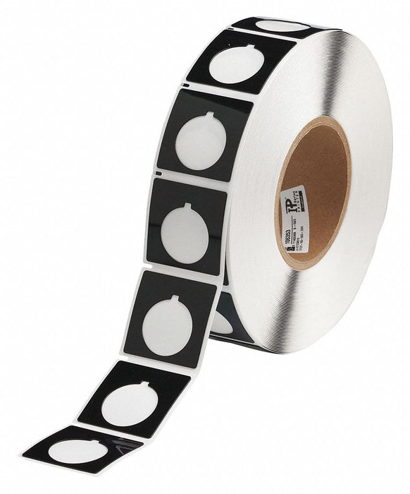 Pre-Cut Label Stock Roll Black Gloss