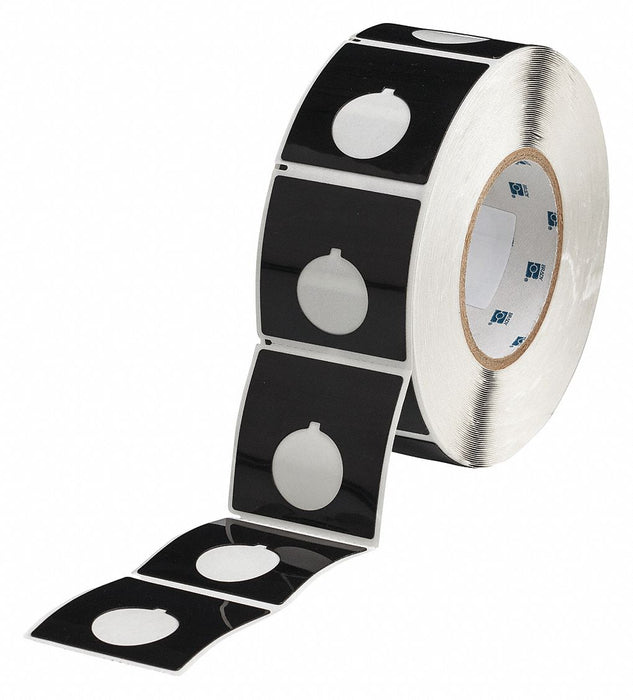 Pre-Cut Label Stock Roll Black Gloss