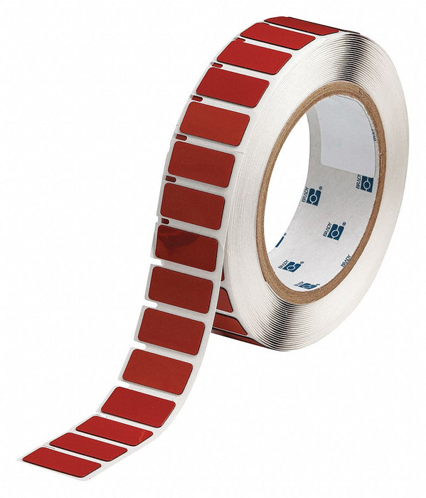 Pre-Cut Label Stock Roll Red Gloss