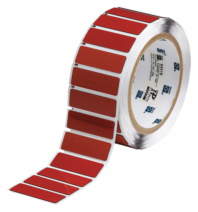 Pre-Cut Label Stock Roll Red Gloss