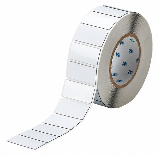 Label White Glossy Polyester 2 in W