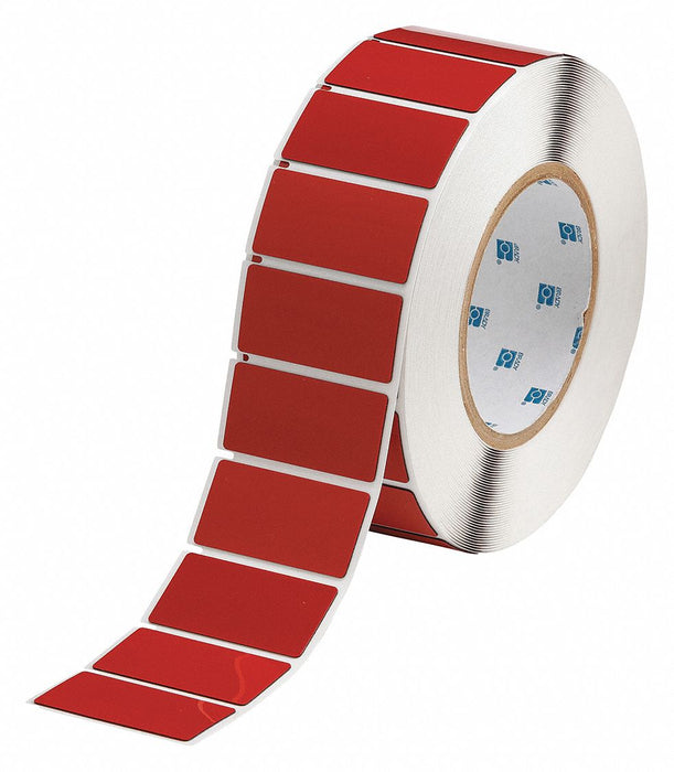 Pre-Cut Label Stock Roll Red Gloss
