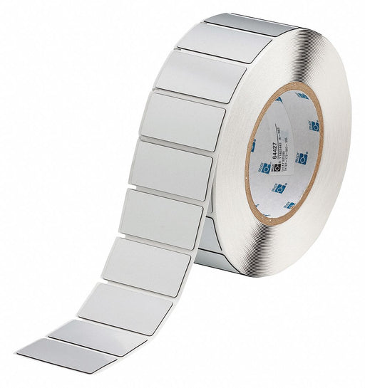 Pre-Cut Label Stock Roll Silver Gloss