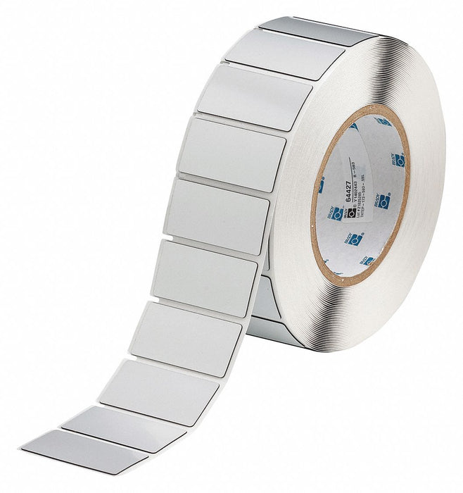 Pre-Cut Label Stock Roll Silver Gloss