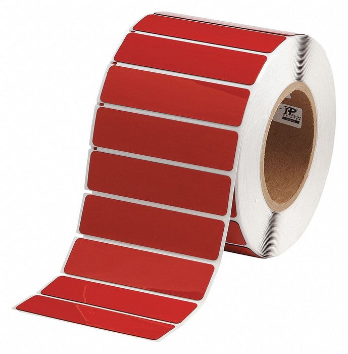 Pre-Cut Label Stock Roll Red Gloss