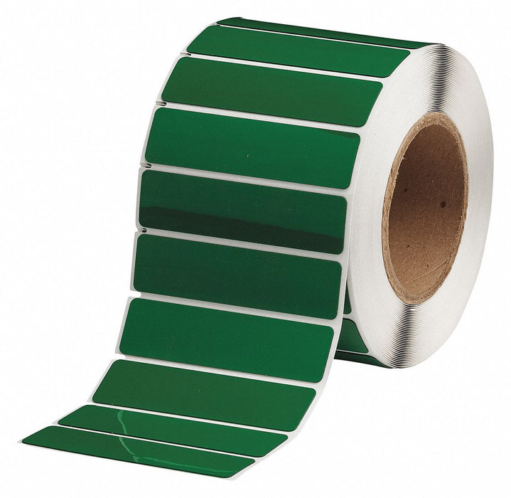 Pre-Cut Label Stock Roll Green Gloss