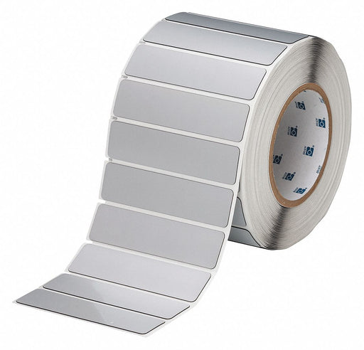 Pre-Cut Label Stock Roll Silver Gloss