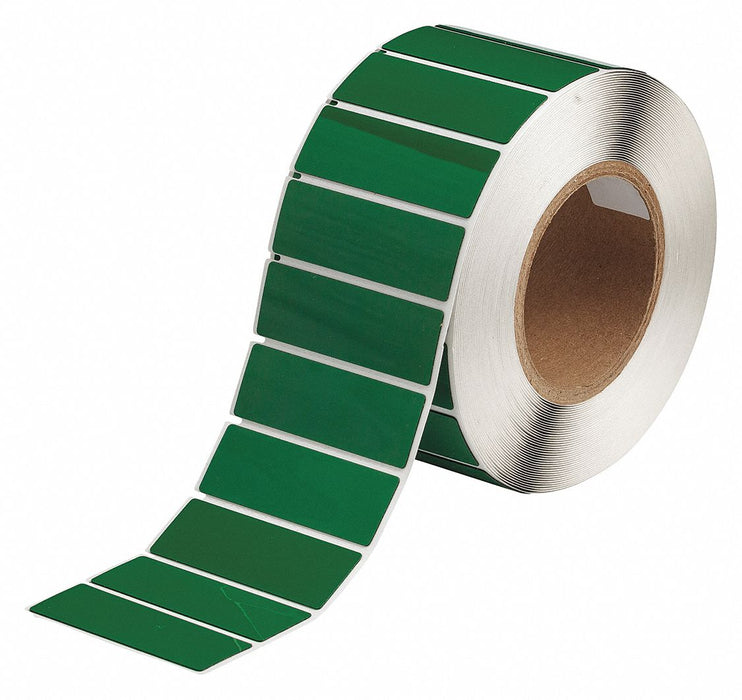 Pre-Cut Label Stock Roll Green Gloss