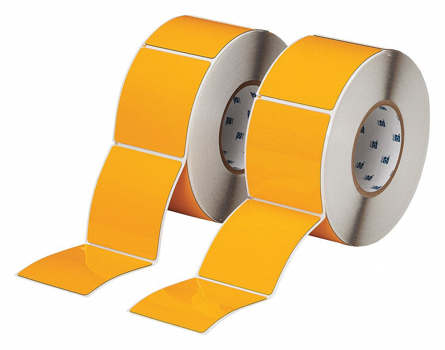 Pre-Cut Label Stock Roll Yellow Gloss