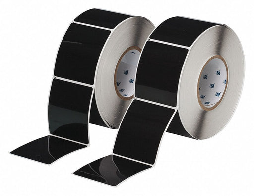 Label Black Glossy Polyester 3 in W