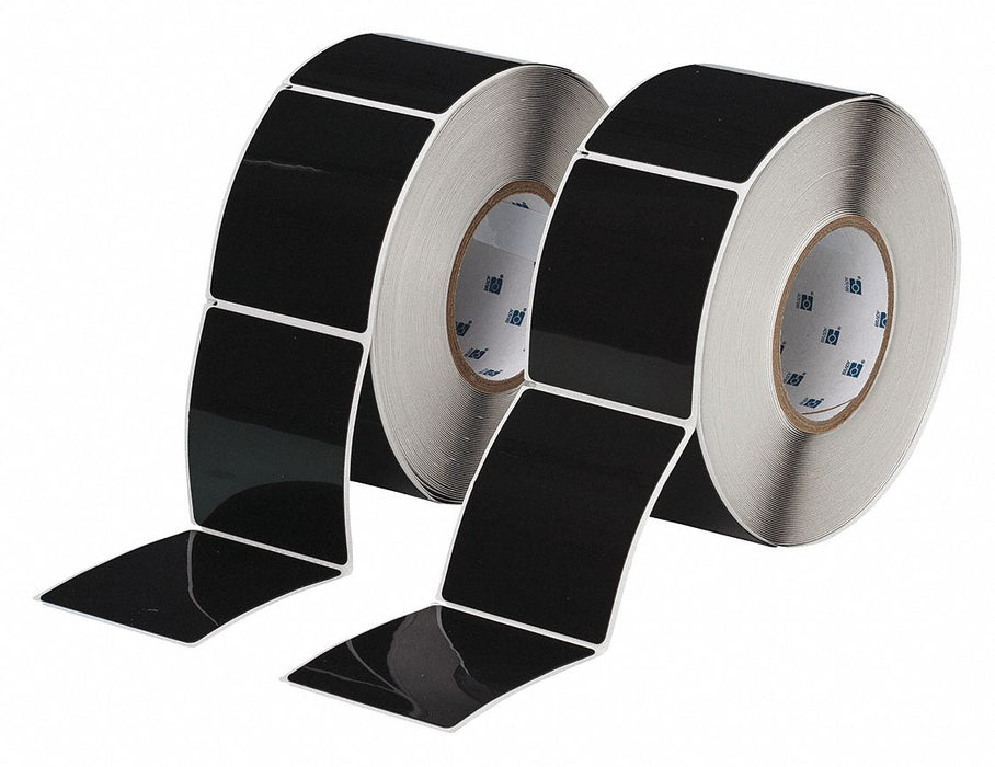 Pre-Cut Label Stock Roll Black Gloss