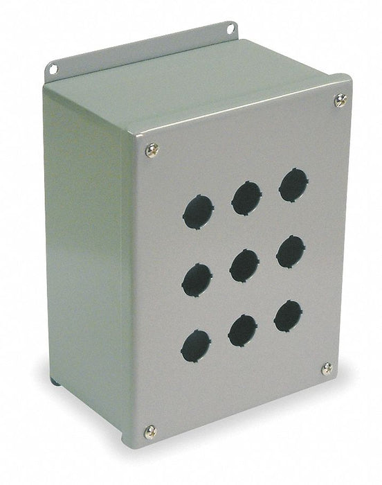 PushButtonEnclosure 22mm 9Hole CarbSteel