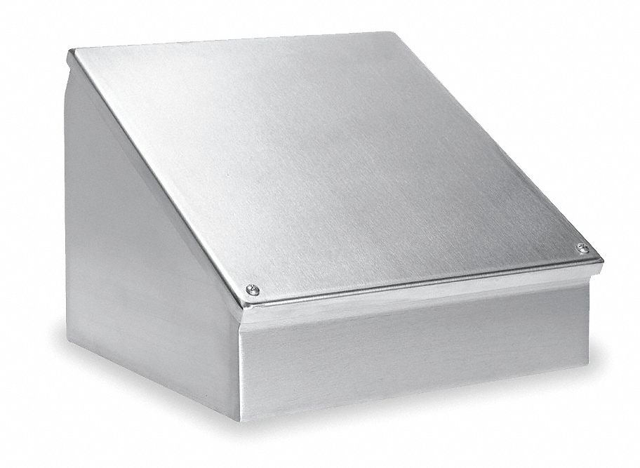 Sloped Top Enclosr Mtllc 8InHx16InWx7InD