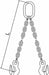 M5654 Chain Sling 3/8 in Size G120 5 ft L DOG