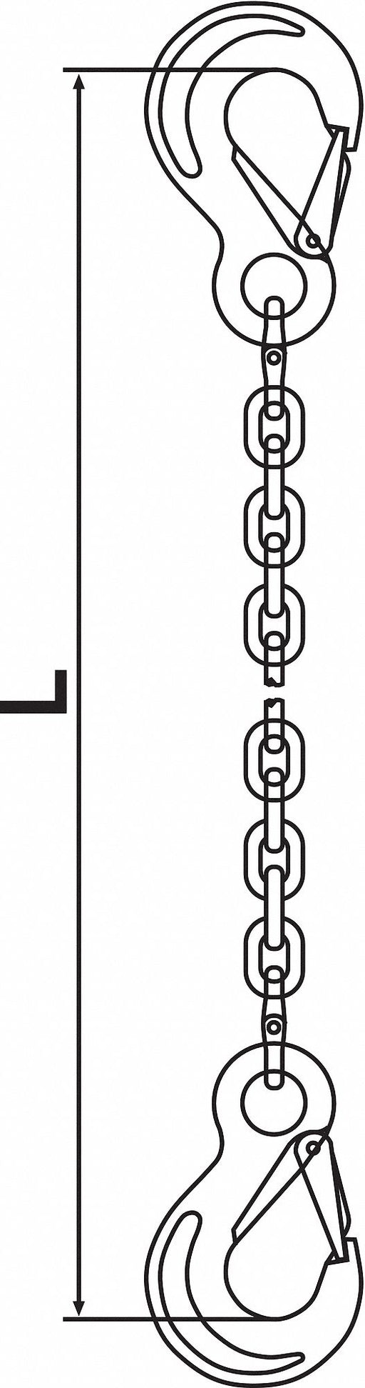 M5570 Chain Sling 3/16 in Size G63 5 ft L SSS