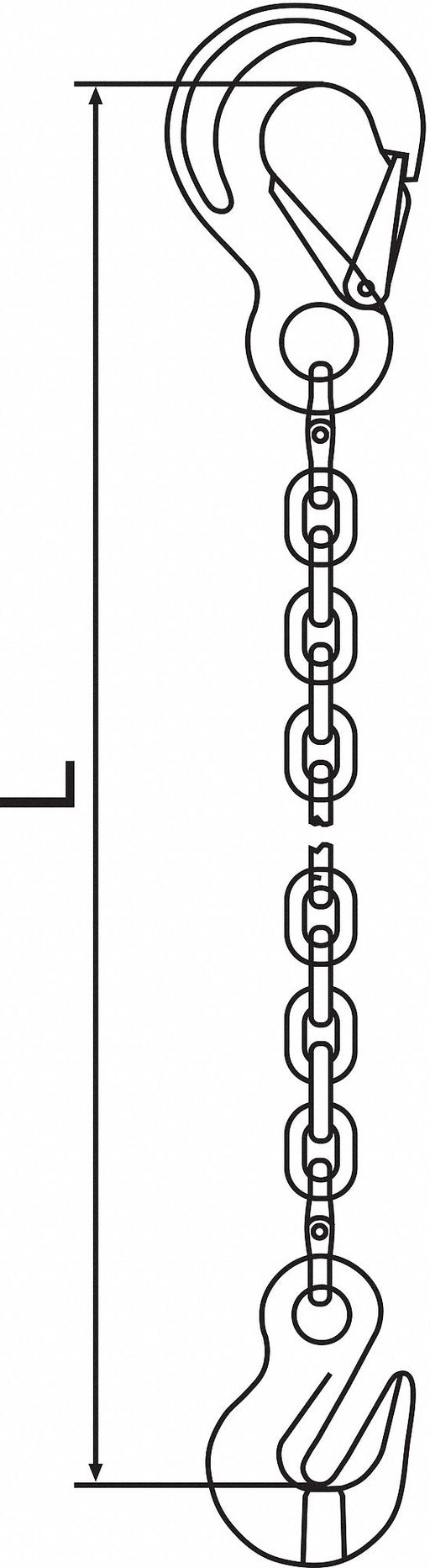 Chain Sling 3/8 in Size G120 5 ft L SGS