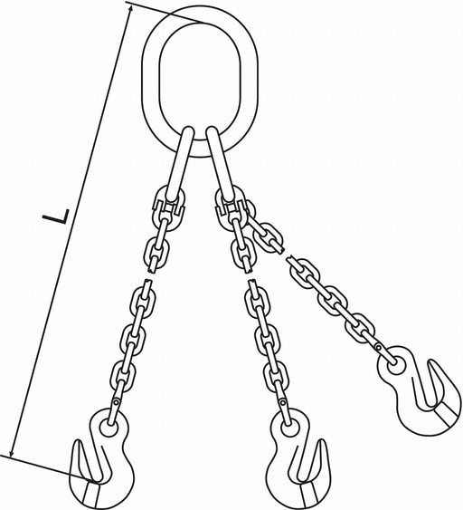 M5665 Chain Sling 1/2 in Size G120 10 ft L TOG
