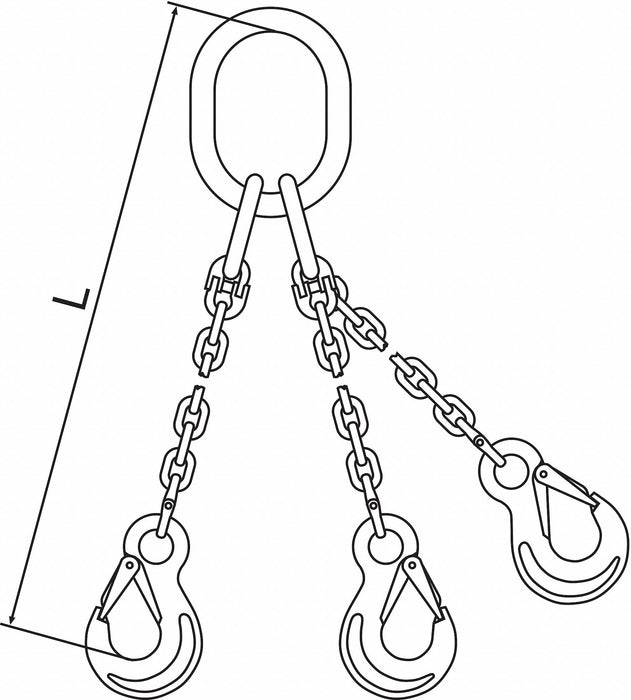 M5658 Chain Sling 3/16 in Size G63 10 ft L TOS