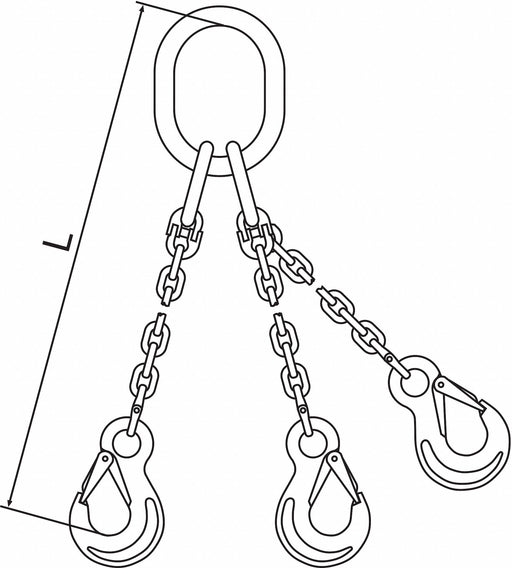 M5660 Chain Sling 3/8 in Size G63 10 ft L TOS