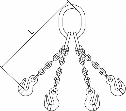 M5673 Chain Sling 9/32 in Size G120 5 ft L QOG