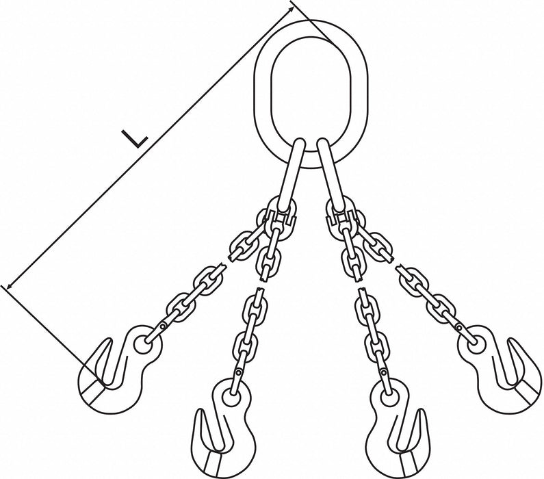 M5673 Chain Sling 9/32 in Size G120 10 L QOG