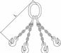 M5674 Chain Sling 3/8 in Size G120 5 ft L QOG