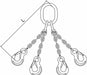 Chain Sling 3/16 in Size G63 10 ft L QOS