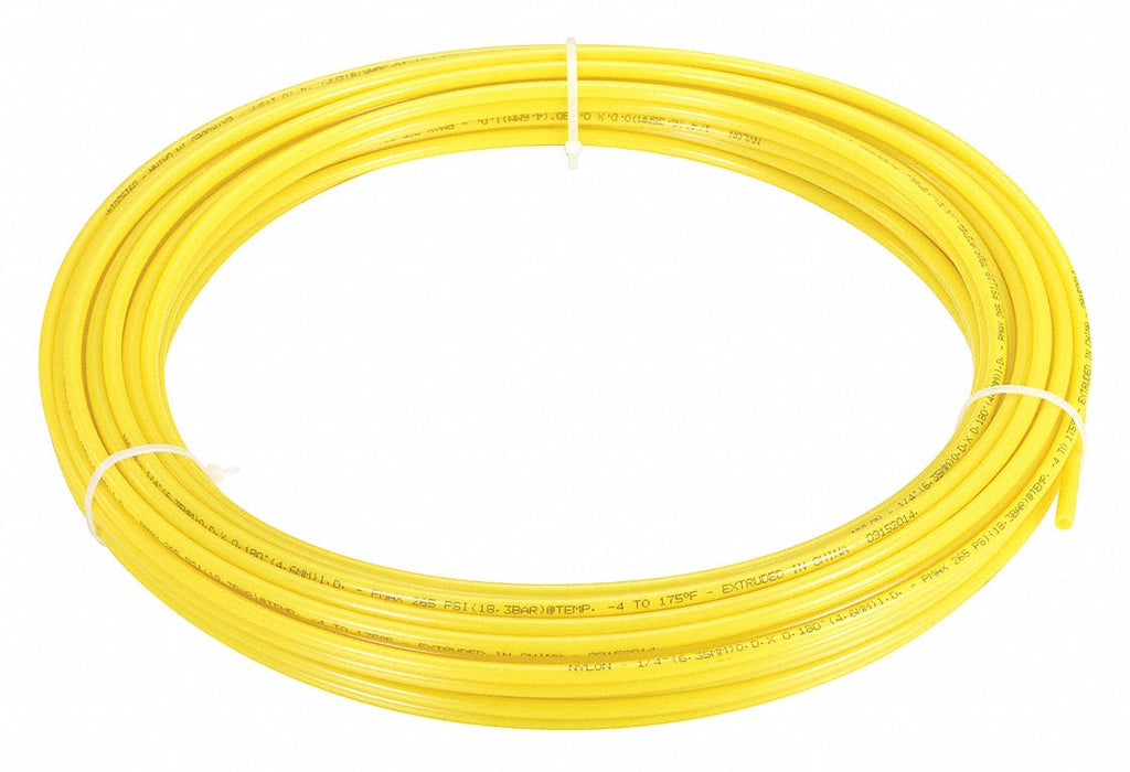 Tubing 1/4 OD Nylon Yellow 50 Ft