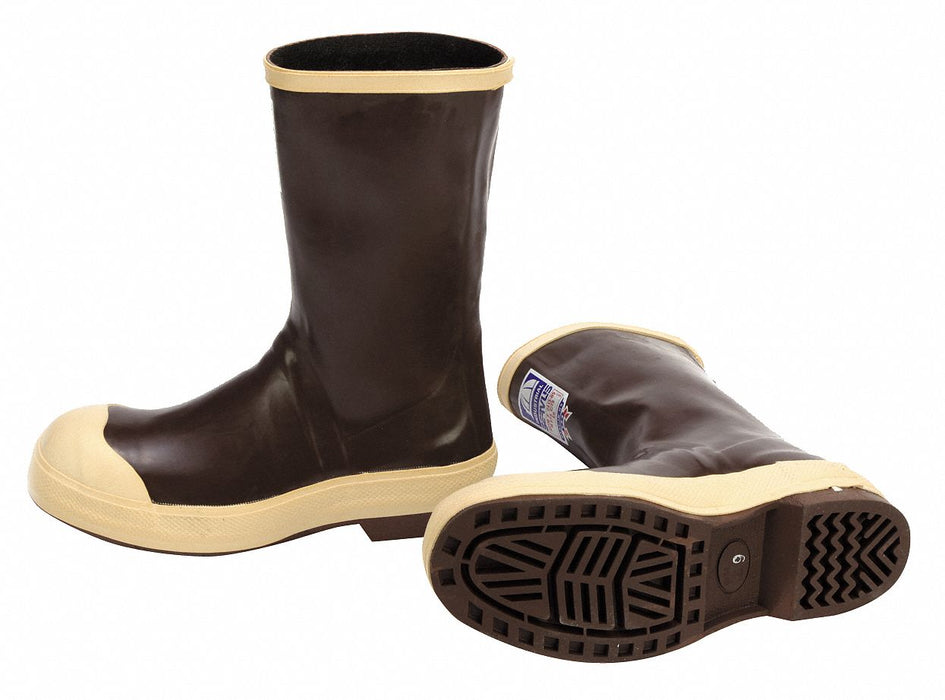 D0339 Rubber Boot Men s 11 Mid-Calf Brown PR