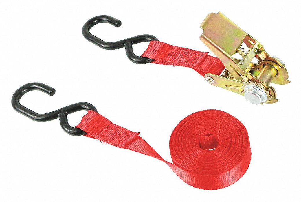 Tie Down Strap S-Hook Red PK2